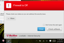 Lenovo Yoga 900 McAfee pop-up