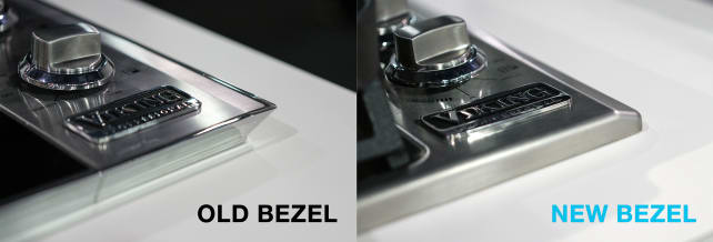 Old vs. New Viking Cooktop Bezels