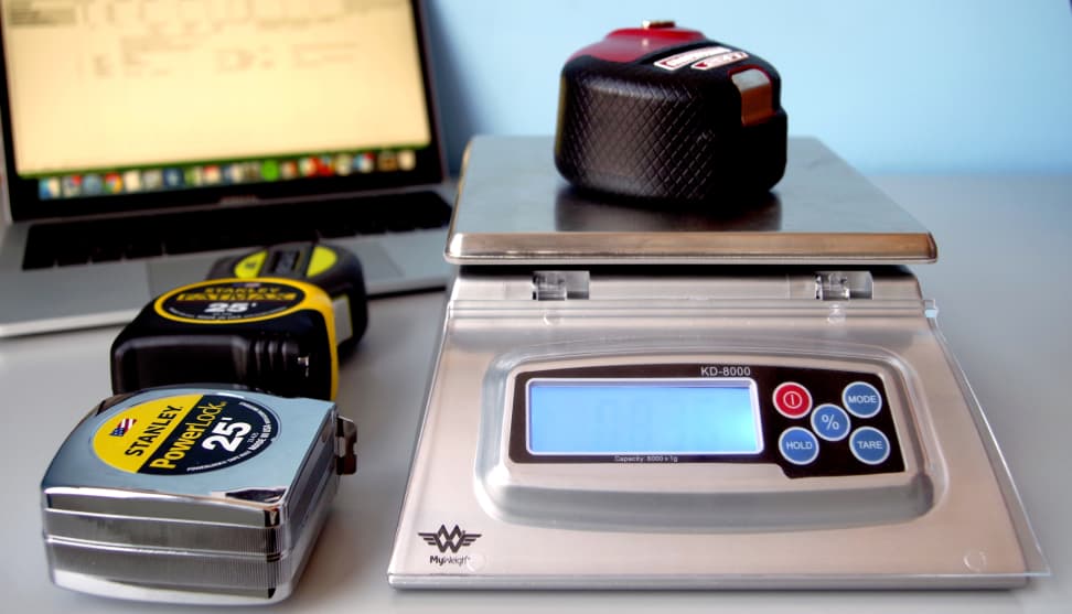 Weighing tape measures