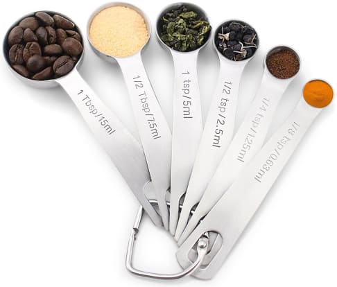 Product Image - 1Easylife Stainless Steel Measuring Spoons, Set of 6