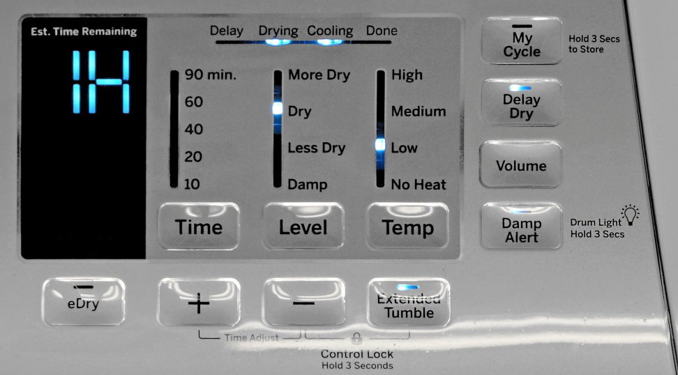 GE GTD65EBSJWS Controls