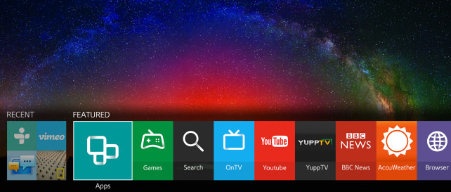 Samsung's Tizen Menu