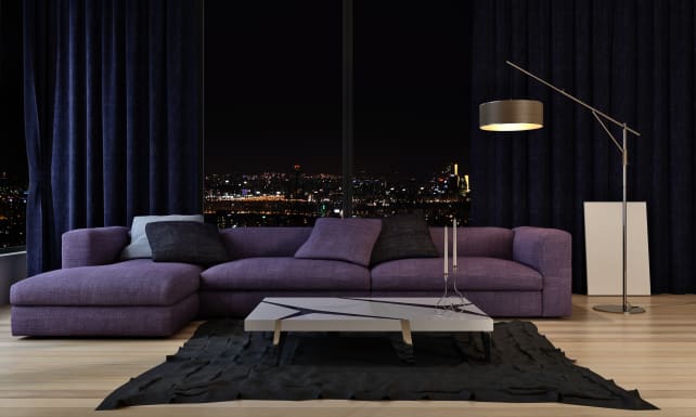 Purple-living-room