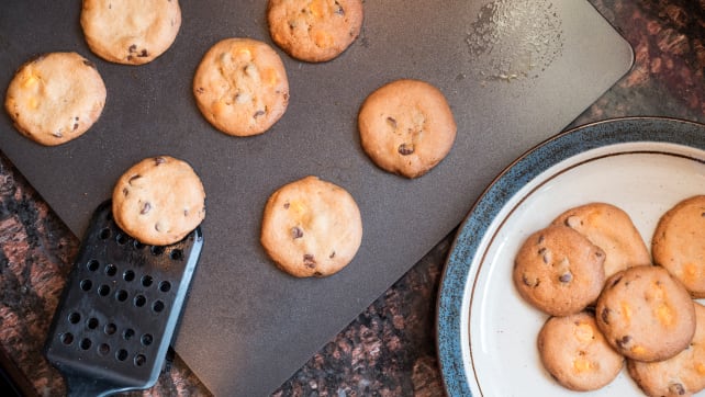 Cookies on baking sheet