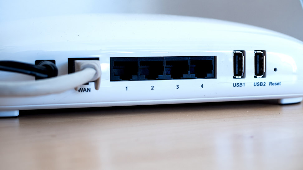 Portal router input ports on back