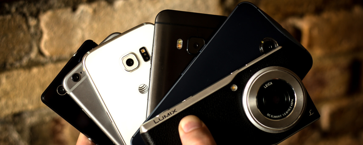 A variety of smartphones with high megapixel cameras that record large image files.