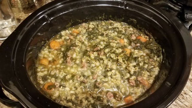 Sausage and barley soup