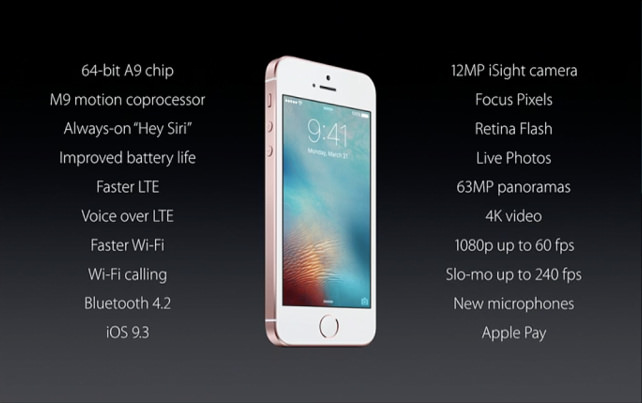 Apple iPhone SE Specs