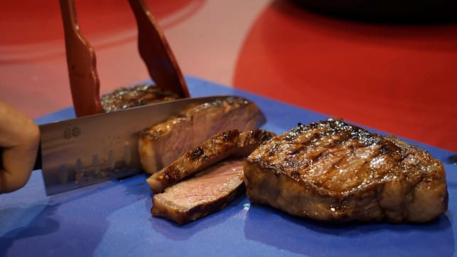 Cooked steak